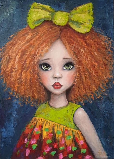 Ala Ruzickova obrazy, Panenka na plátně, olejomalba, malířská špachtle