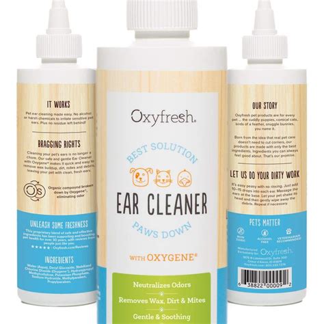 Oxyfresh Pet Ear Cleaner For Dogs And Cats 8 Oz No Rinse Solution