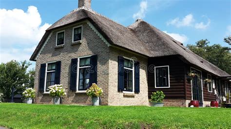 Traditional Dutch House In Giethoorn Netherlands Stock Image Image