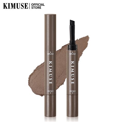 Kimuse Eyebrow Cream Gel With Brush 2 In 1 Pomade Brow Pencil Long