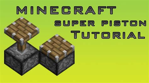 Minecraft 145 How To Make A Super Fast Piston Youtube