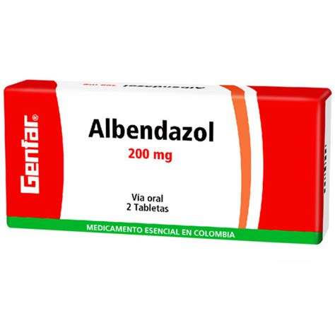 Albendazol 200 Mg 2 Tabletas Gf Farmaprime