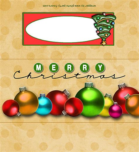 Free, printable chocolate bar wrappers can be personalized for holidays and special occasions. Christmas Ornaments Candy Bar Wrapper - Free Printable Chocolate Bar Wrapper