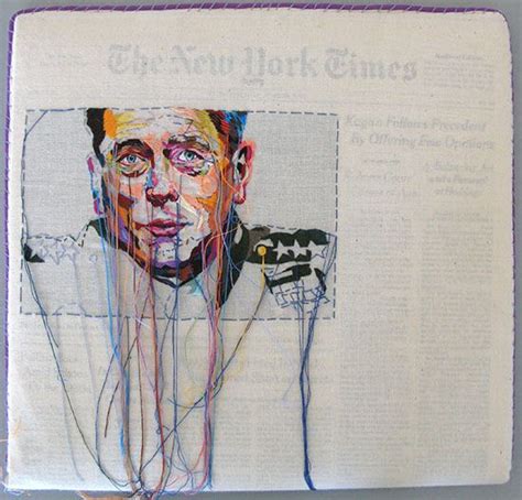 Newspaper Embroidery Lauren Dicioccio Turns Current Events Into Works