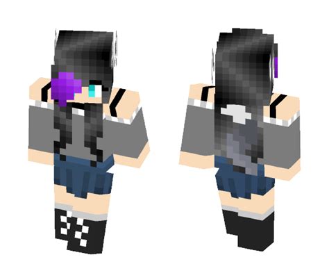 download wolf girl with skirt minecraft skin for free superminecraftskins