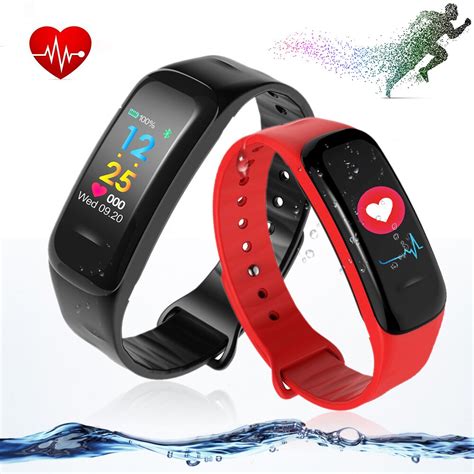 C Fitness Bracelet Activity Tracker Blood Pressure Oxygen Heart Rate Monitor Sport Waterproof