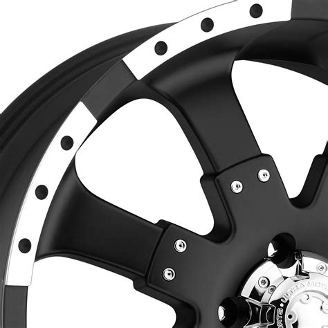 Ultra® Goliath 224b Wheels Matte Black With Diamond Cut Flange Rims