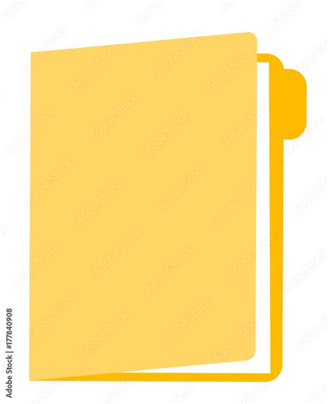 Yellow Folder With Documents Vector Cartoon Illustration Isolated On