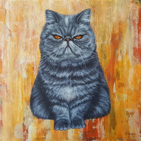 Cool Cat Painting By Kathleen Wong Pixels