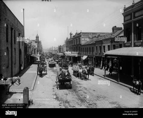 Sussex Street Sydney From The Powerhouse Museum Collection Stock Photo