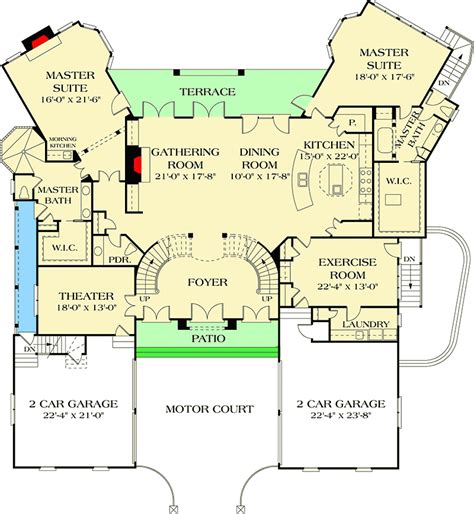 House Plans With Two Master Suites On First Floor Plan 69691am One