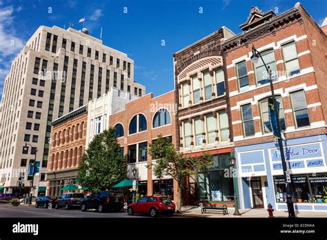 Springfield Illinois South 6th Street Downtown Central Illinois Stock