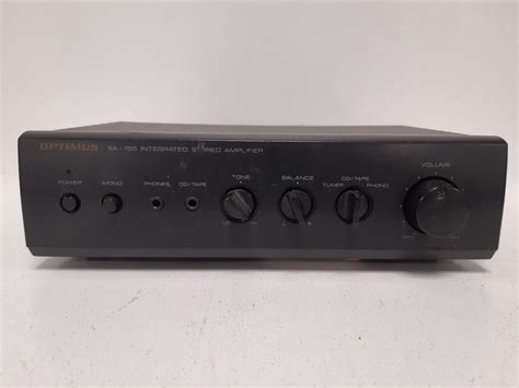 Optimus SA 155 Integrated Stereo Amplifier Black Tested Unboxed Home