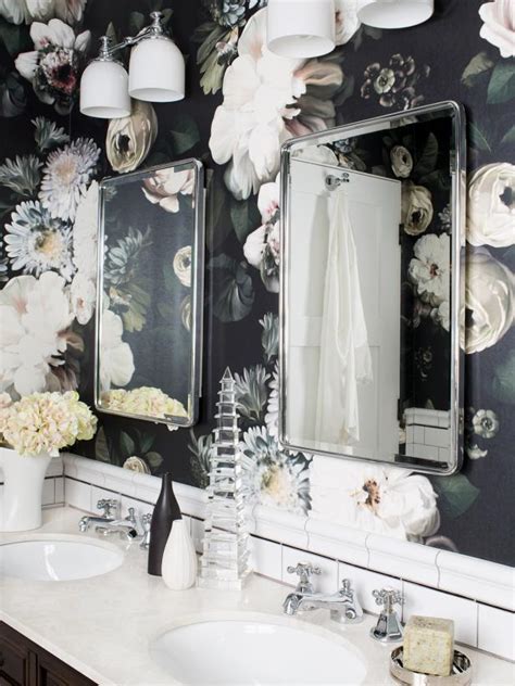 54 Ways To Use Bold Wallpaper In Your Bathroom Hgtv