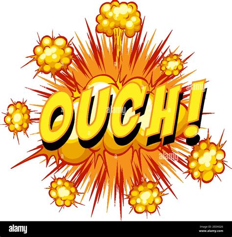 Comic Speech Bubble With Ouch Text Illustration Stock Vector Image
