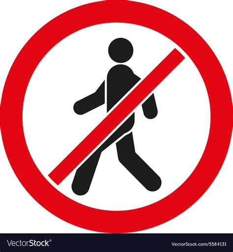 The No Entry Icon Disallowed And Danger Warning Vector Image