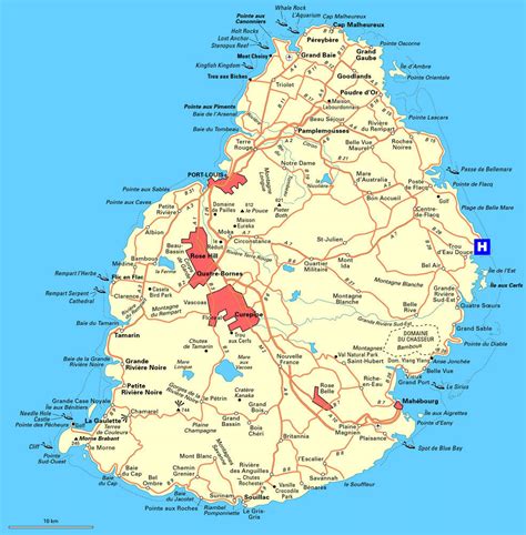 Detailed road map of Mauritius. Mauritius detailed road ...