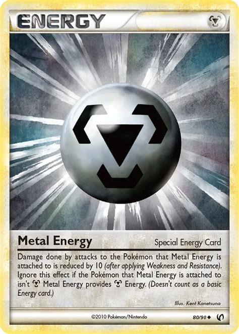 Pokémon Heartgold And Soulsilver Undaunted Card 80 Metal Energy Standard