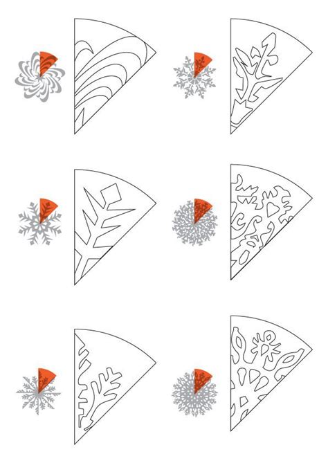 6 Snowflake Patterns Paper Snowflake Designs Handmade Paper Crafts