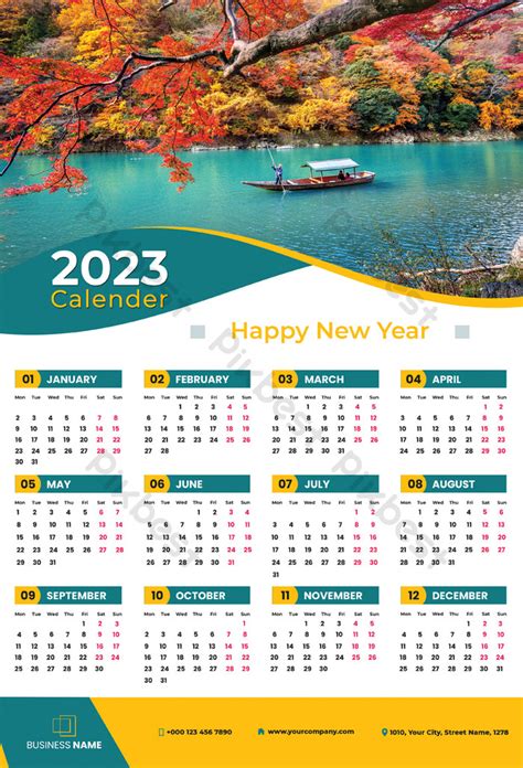 Wall Calendar 2023 Psd Free Download Pikbest