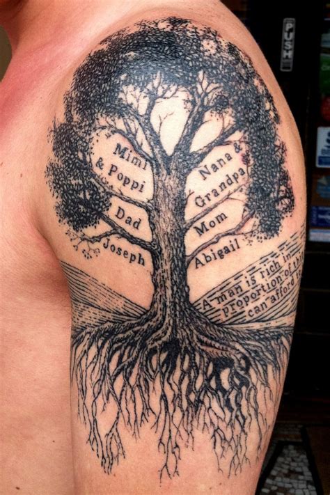 Family Tree Tattoo Ideas Chest