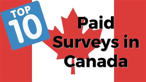 10 best paid survey sites in canada 100 free to join youtube