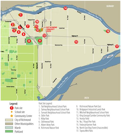 Parks Overview Map City Of Richmond Bc