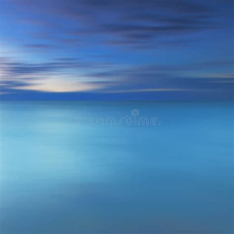 Long Exposure Of Soft Sunset Stock Image Image Of Ocean Reflection