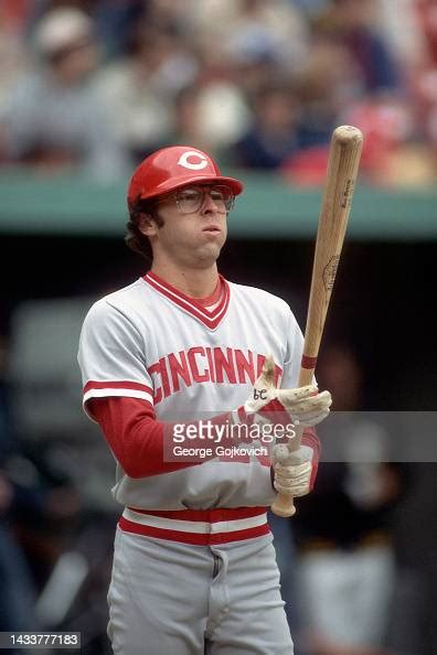 Dave Collins Of The Cincinnati Reds Prepares To Bat Against The News