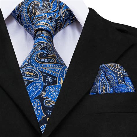 2018 Fashion Mens Large Tie 160cm Long Fashion Blue Paisley Silk Ties