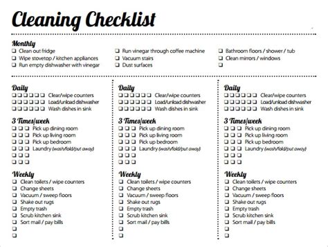 Here is a commercial kitchen deep cleaning checklist, so you do not have to worry about how to clean commercial kitchen. FREE 21+ Sample Cleaning Schedules in PDF | MS Word