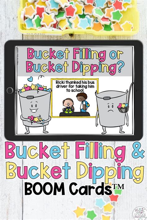 An Image Of Bucket Filling And Bucket Dipping Game On A Tablet With