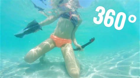Bikini Girl Underwater At Beach Video K Virtual Reality Youtube