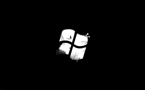 Windows 7 Black N White Logo Background By Iamjcat On