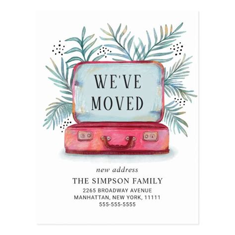 (expires december 31st) moving out or looking for a simple way to announce your zip code change? Funny We have Moved Moving Announcement Postcard | Zazzle.com in 2020 | Moving announcement ...