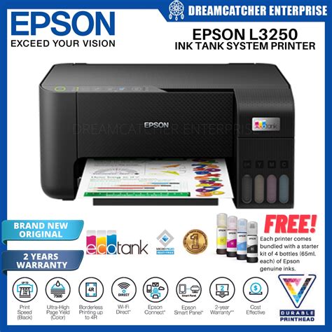 Epson L3150 L3250 Ecotank Wi Fi All In One Ink Tank Printer Brand