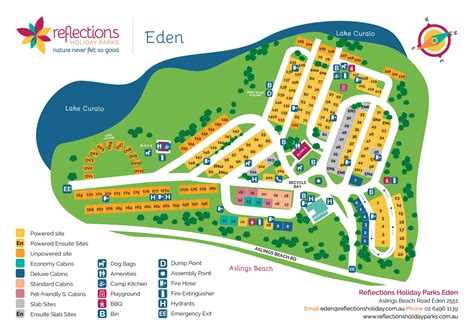 Eden Holiday Park Map Reflections Holiday Park