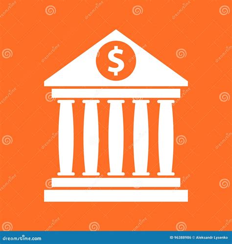 Bank Building Icon With Dollar Sign In Flat Style Museum Vector Stock