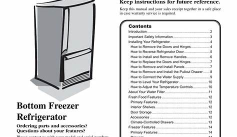 Amana Bottom-Freezer Refrigerator User Manual | 72 pages