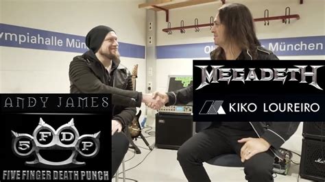 Andy James Five Finger Death Punch Kiko Loureiro Megadeth Interview Backstage Munich Germany