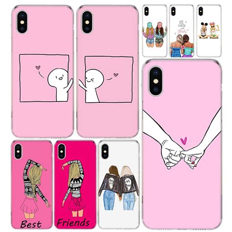 Best Friends Bff Matching Phone Case Cover For Iphone 14 13 11 Pro 12