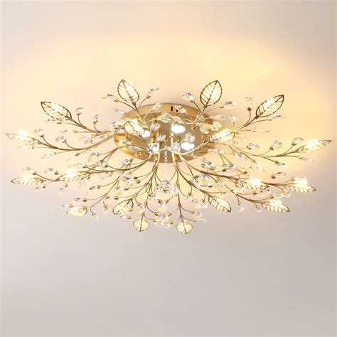 Vintage Flower Ceiling Light Loft Led Ceiling Lamp Living Room Bedroom Study Room Surface