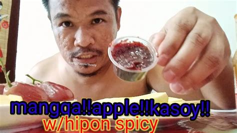 Mukbang Challengemangga Apple Kasoy Whipon Spicy Youtube
