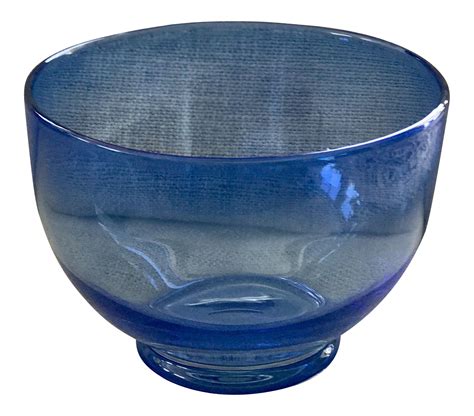 Blue Art Glass Bowl Chairish