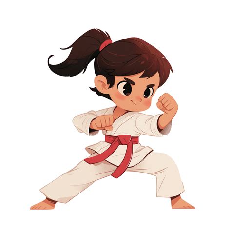 Illustration Of Taekwondo Girl 45385623 Png