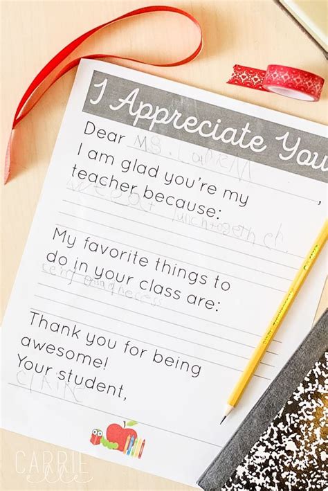 Teacher Appreciation Day Printable