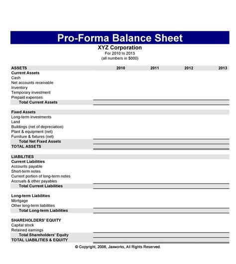 Free Balance Sheet Templates Examples Templatelab