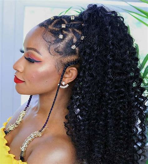 31 Bubble Ponytail Hairstyles With Weave To Wear This Year