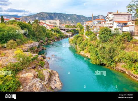 Scenery Of Mostar City In Southern Bosnia And Herzegovina View Of