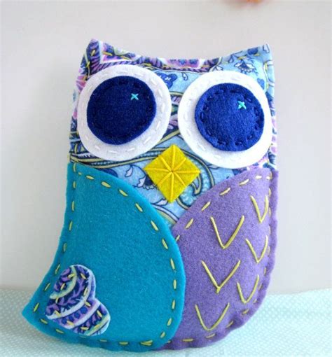 Felt Owl Pattern Sewing Pattern Hand Embroidery Hand Etsy Felt